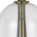 29" Metal Table Lamp With Empire Shade - Clear White