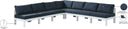 Nizuc - Outdoor Patio 7 Piece Modular Sectional With White Frame - Meridian Furniture - Stationary Sectionals- Elite Enclave Home