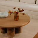 Treccia - Round Coffee Table - Oak - Moe's Home Collection - Coffee Tables - Elite Enclave Home