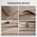 Quebec - King Reversible Bedspread Set - Neutral