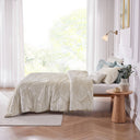 Felicia - Velvet Twin Duvet Cover Set With Throw Pillow - Champagne