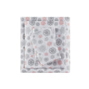 Cozy Flannel - King Sheet Set - Pink / Gray Snowflakes