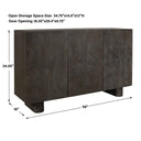 Phineas - 3 Door Modern Cabinet - Woodtone