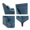 Anna - Arm Accent Chair - Blue - Martha Stewart - Arm Chairs - Elite Enclave Home
