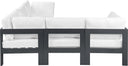 Nizuc - Outdoor Patio 5 Piece Modular Sectional With Gray Frame - Meridian Furniture - Stationary Sectionals- Elite Enclave Home