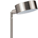 Metal Bedside Table Lamp With Silver Shade - Silver