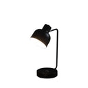 Metal Desk USB Table Lamp With Black Shade - Black