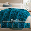 Ruched Fur - Ruched Throw - Teal - Madison Park - Throws - Elite Enclave Home