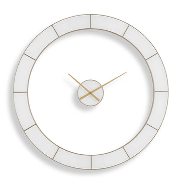 Ivory Halo - Minimalist Wall Clock - Gold / White