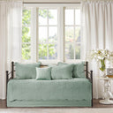 Tuscany - Twin 6 Piece Reversible Scalloped Edge Daybed Cover Set - Seafoam