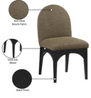 Waldorf - Boucle Dining Side Chair With Black Legs - Meridian Furniture - Side Chairs - Elite Enclave Home