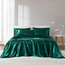 Satin - 4 Piece Twin Luxury Sheet Set - Emerald