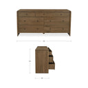 Riley - 7 Drawer Dresser - Oak - Moe's Home Collection - Dressers - Elite Enclave Home