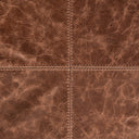 Uttermost Leather Pouf – genuine leather finish in rich brown tones
