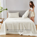Cotton 144TC - Queen Solid Sheet Set - Ivory - 510 Design - Bedding Sets - Elite Enclave Home