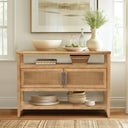 Naomi - 2 Door Storage Console Table - Honey - Martha Stewart - Console Tables - Elite Enclave Home