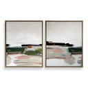 Just - Peaking Framed Abstract Prints (Set of 2) - Black / Gray / Green / Pink / Purple / White - Uttermost - Framed Print Sets - Elite Enclave Home