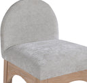 Waldorf - Chenille Stool With Natural Legs - Meridian Furniture - Counter Height (24" - 27") - Elite Enclave Home