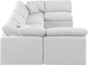 Indulge - Linen 6 Piece Modular U - Shaped Sectional - White - Meridian Furniture - Stationary Sectionals - Elite Enclave Home