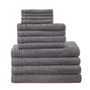 Big Bundle - Quick Dry 12 Piece Bath Towel Set - Gray - 510 Design - Towel Sets - Elite Enclave Home