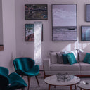 Color Changing LED White Column Smart Floor Lamp With Rectangular Shade - White - HomeRoots - Floor Lamps - Elite Enclave Home