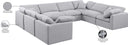 Indulge - Linen 8 Piece Modular Sectional - Meridian Furniture - Stationary Sectionals - Elite Enclave Home