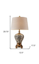 Primo Tall Table Lamp - Silver And Gold