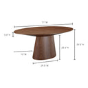 Otago - Oval Dining Table - Natural Walnut - Moe's Home Collection - Dining Tables - Elite Enclave Home