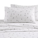 Cozy Cotton Flannel - Printed Full Sheet Set - Gray Skiers