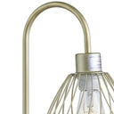 Bedside Table Lamp With Gold Cage Shade - Gold - HomeRoots - Table Lamps - Elite Enclave Home
