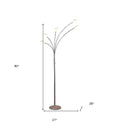 5 Light Contempo Arc LED Floor Lamp - Silver - HomeRoots - Floor Lamps - Elite Enclave Home