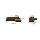 Bryn - Sectional Right - Cedar Green - Moe's Home Collection - Stationary Sectionals - Elite Enclave Home