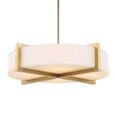 Cresson - 4 Light Drum Pendant - White / Gold - Uttermost - Pendant Lighting- Elite Enclave Home