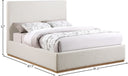 Monaco - Bed - Meridian Furniture - Upholstered Beds - Elite Enclave Home