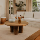 Treccia - Round Coffee Table - Oak - Moe's Home Collection - Coffee Tables - Elite Enclave Home