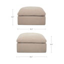 Cates - Ottoman - Pebble - Moe's Home Collection - Upholstered Ottomans - Elite Enclave Home