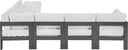 Nizuc - Outdoor Patio 6 Piece Modular Sectional With Gray Frame
