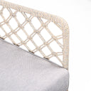 Metal Outdoor Dining Chair With Gray Cushion - Beige
