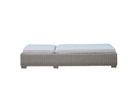 Chaise Lounge With Beige Cushion - Brown
