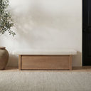 Gemma - Storage Bench - Oat - Moe's Home Collection - Storage Benches - Elite Enclave Home