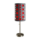 Mod Dot Novelty Table Lamp - Gray And Red