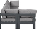 Nizuc - Outdoor Patio 5 Piece Modular Sectional With Gray Frame - Meridian Furniture - Stationary Sectionals- Elite Enclave Home