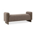 Classic Home Sierra Bench in Sand — plush cushioned seat with warm ash wood frame