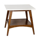 Parker - End Table - Off - White / Pecan - Madison Park - End Tables - Elite Enclave Home