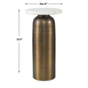 Reiss - Drink Table - Bronze / White - Uttermost - Cocktail Tables- Elite Enclave Home