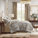 Julius - 4 Piece Queen Comforter Set - Taupe