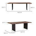 Howell - Dining Table - Natural Stain - Moe's Home Collection - Dining Tables - Elite Enclave Home