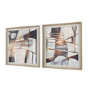 Vetrina - Framed Abstract Prints (Set of 2) - Gray - Uttermost - Framed Prints- Elite Enclave Home