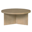 Sadie - Round Coffee Table - Reclaimed Greige - Martha Stewart - Coffee Tables - Elite Enclave Home