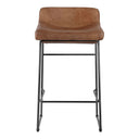 Starlet - Leather Open Road Counter Stool (Set of 2) - Brown - Moe's Home Collection - Stool Sets - Elite Enclave Home